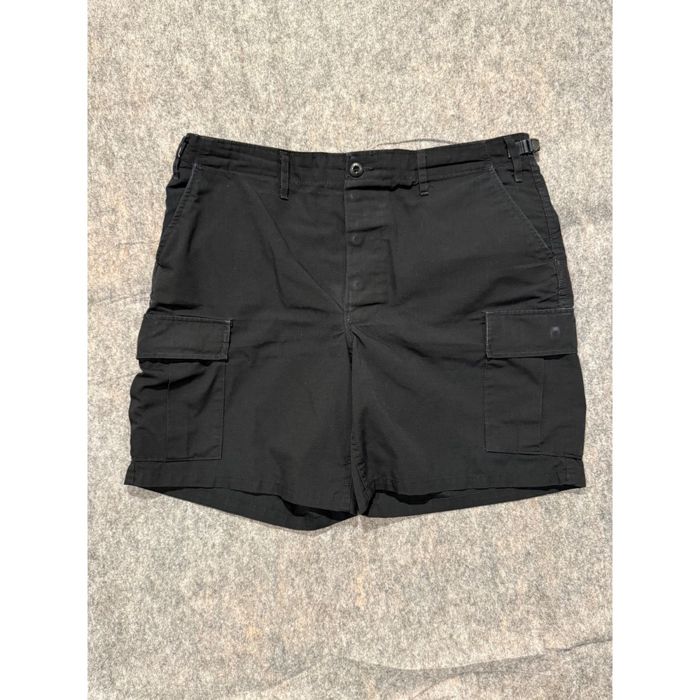 Galls Tactical Cargo Shorts Mens L 36 35 38 Black Utility Work Button Fly Outdoo